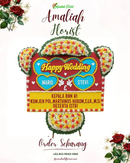 Papan Bunga Pernikahan Lubang Buaya